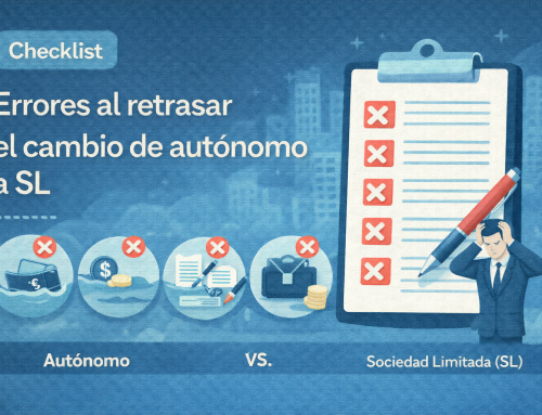 Errores al retrasar el cambio de autónomo a SL