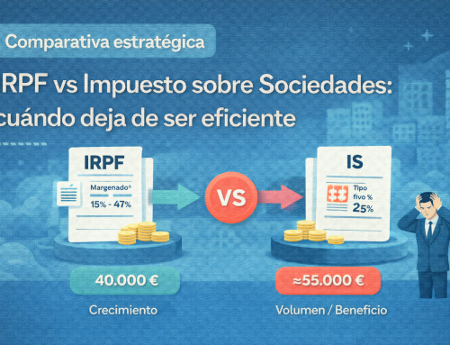 IRPF vs Impuesto sobre Sociedades: cuándo deja de ser eficiente